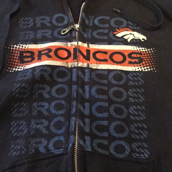 NWOT Small Navy Women’s Denver Broncos Hoodie - Picture 2 of 5